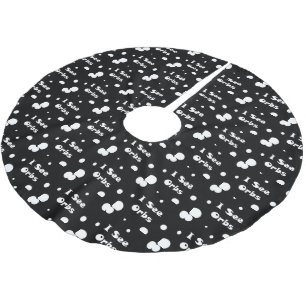 Jag ser Orbs-träd skirt Julgransmatta Borstad Polyester