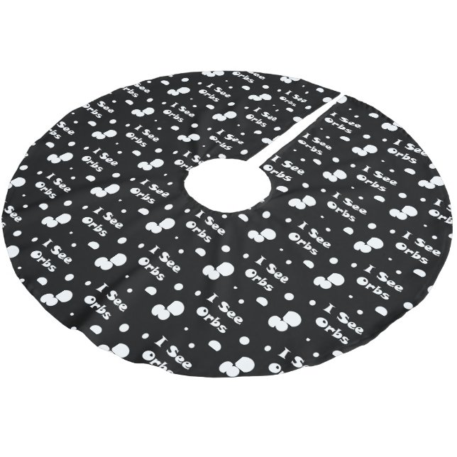 Jag ser Orbs-träd skirt Julgransmatta Borstad Polyester (Vinklad)