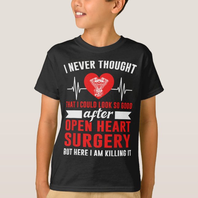 Jag ser så bra efter öppen hjärtkirurgi. t shirt (Framsida)