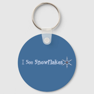 Jag ser snöflingor nyckelring