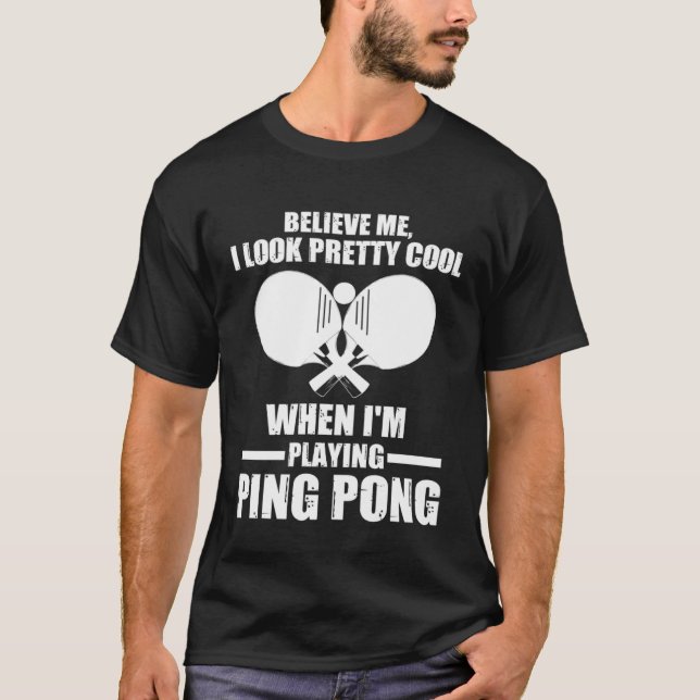 Jag ser söt coola när jag spelar pingpongbord t shirt (Framsida)