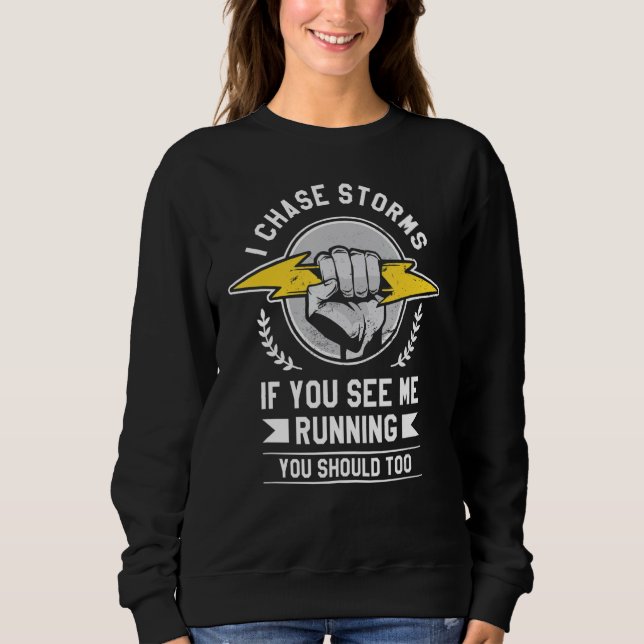 Jag ser stormar om du ser att jag kör.. t shirt (Framsida)