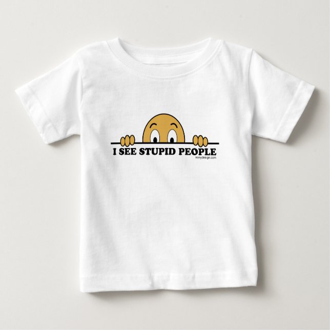 Jag ser stupida människor t-shirt (Framsida)