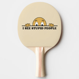 Jag ser stupiga människor pingisracket