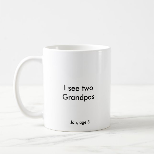 Jag ser två morfäder kaffemugg (Vänster)
