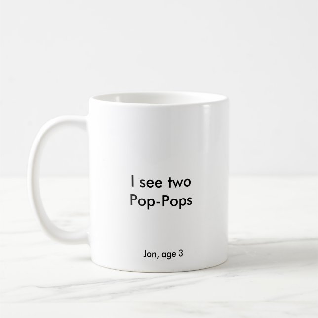 Jag ser två Pop-pop Kaffemugg (Vänster)