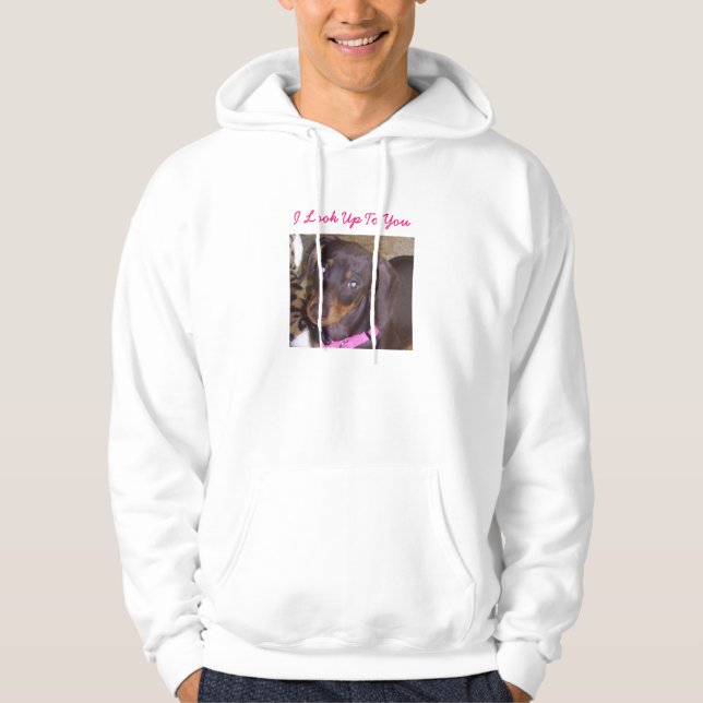 Jag ser upp till dig sweatshirt med luva (Framsida)