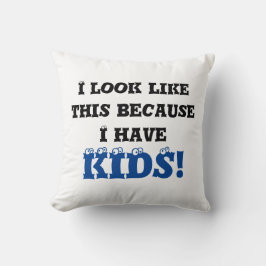 Jag ser ut så här, för svart och blå Öga-text Kudde