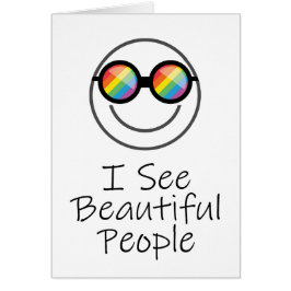 Jag ser vackra Rainbow Lences, Pridet månad Hälsningskort