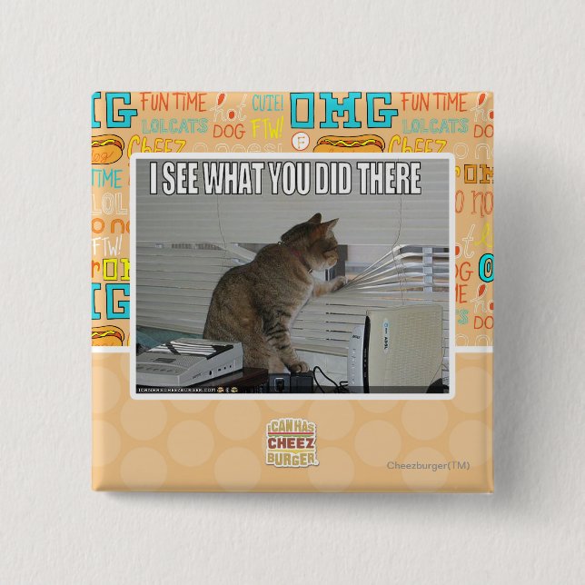 Jag ser vad du gjorde där knapp (Framsida)