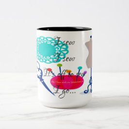 JAG SEV.. JAG SEV.. DET ÄR OFF ATT SE JAG GÅ." Två-Tonad MUGG