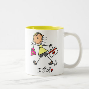 Jag Shop Stick figur Girl Två-Tonad Mugg