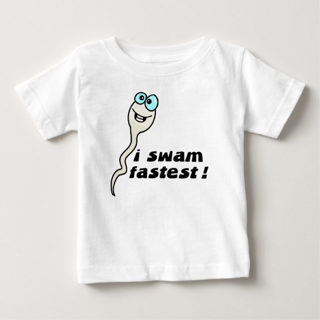 Jag simmade snabbast tee shirt (Framsida)