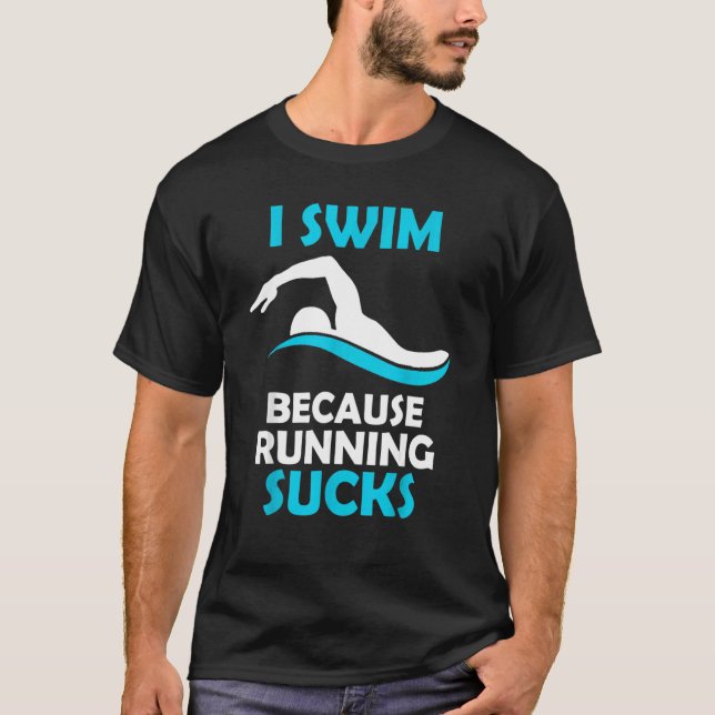 Jag Simmor för att jag kör simning T Shirt (Framsida)