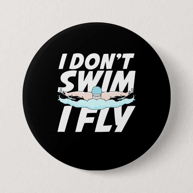 Jag Simmor inte att jag flyger Knapp (Framsida)