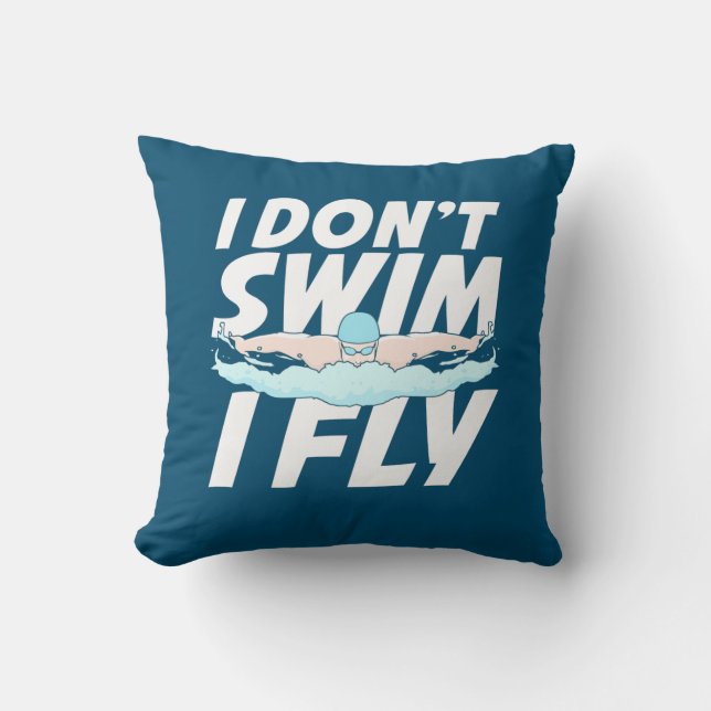 Jag Simmor inte att jag flyger Kudde (Framsida)