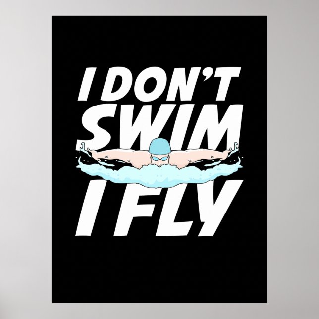 Jag Simmor inte att jag flyger Poster (Framsidan)