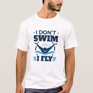 Jag Simmor inte att jag simmar Butterfly T Shirt