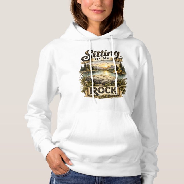 Jag Sitter på Min Klippa T Shirt (Framsida)