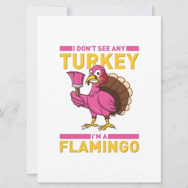 Jag sjöng inget Turkiet jag är en Flamingo-Thanksg Spara Datumet (Framsida)