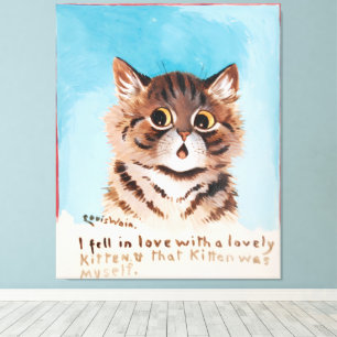 Jag sjönk i Kärlek med en älskad kattunge (mig sjä Canvastryck
