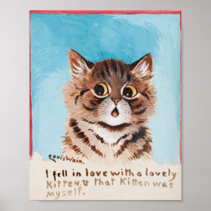 Jag sjönk i Kärlek med en älskad kattunge (mig sjä Poster