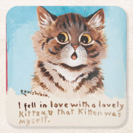 Jag sjönk i Kärlek med en älskad kattunge (mig sjä Underlägg Papper Kvadrat