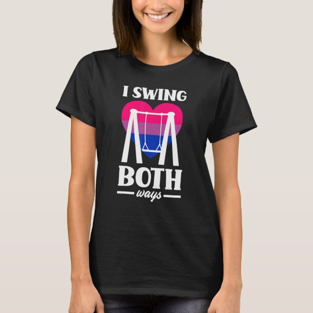 Jag sjunger Bi Pride Flagga Bisexual T Shirt (Framsida)
