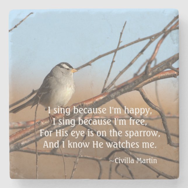 Jag sjunger därför att sparrowen för stenunderlägg (Framsidan)