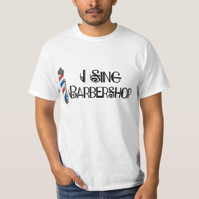 Jag sjunger frisersalonggåvan t-shirt (Framsida)