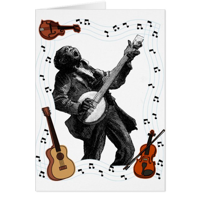 Jag Sjungor och spelar, Låt oss Sten_ Hälsningskort (Framsidan)