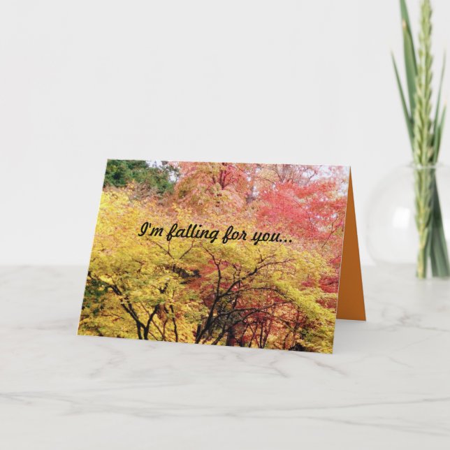 Jag sjunker för dig Alla hjärtans dag-kort Helgkort (Framsida)