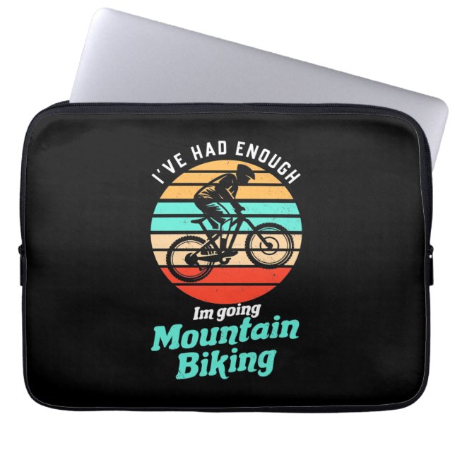 Jag ska åka Mountain Biking Laptop Fodral (Framsidan)