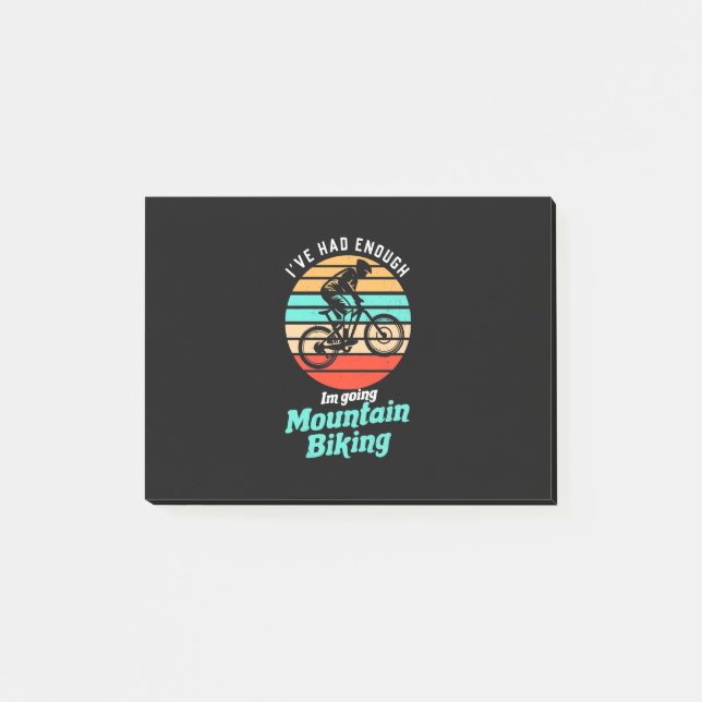 Jag ska åka Mountain Biking Post-it Block (Framsida)