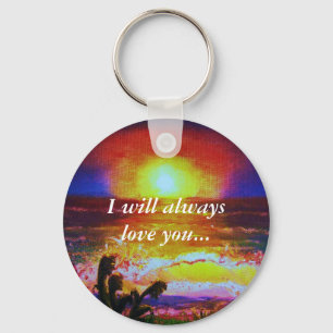Jag ska alltid kärlek dig Keychain Nyckelring