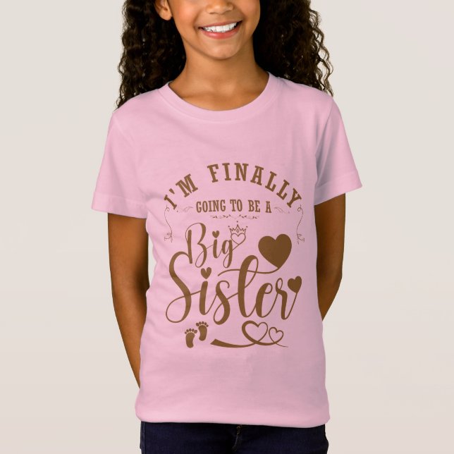 Jag ska äntligen bli en stor syster-Gravid  T Shirt (Framsida)