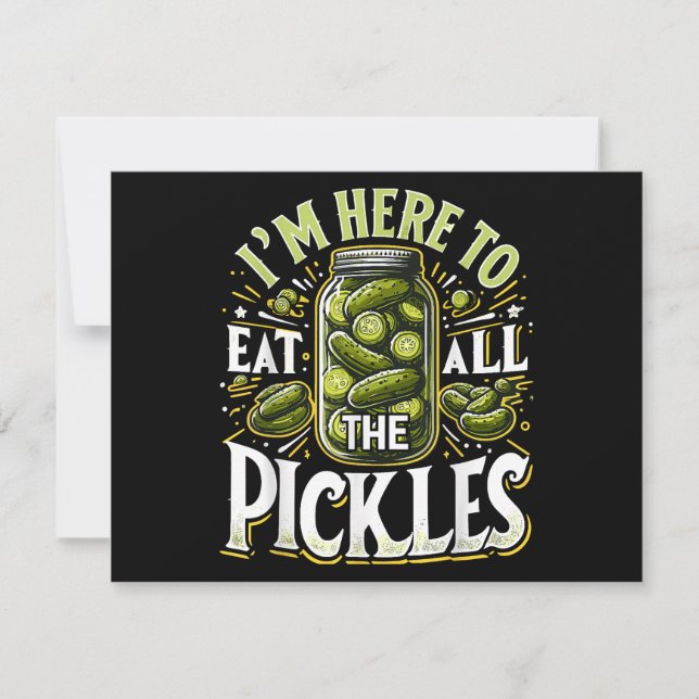 Jag ska äta alla Pickles Shirt Pickle Burk Pi (Framsida)