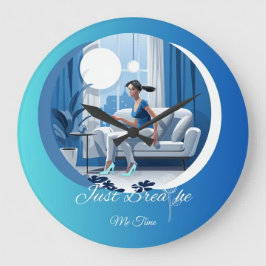 Jag ska bara andas blått stor klocka