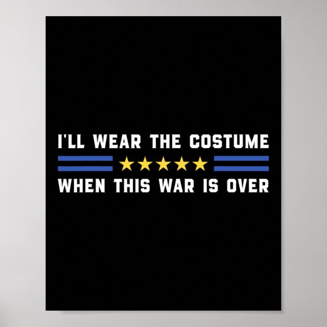 Jag ska bära kostymen när det här kriget är över – poster (Framsidan)
