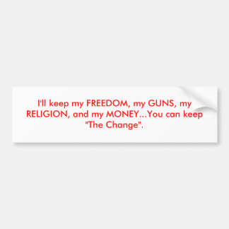 Jag ska behållan min FRIHET Bildekal