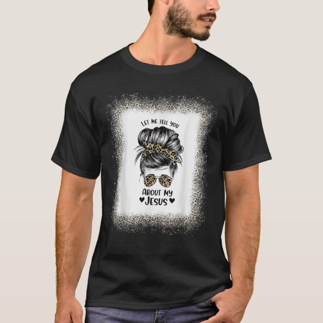 Jag ska berätta om min  Jesus Leopard T Shirt (Framsida)