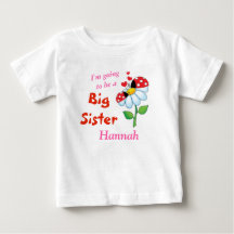 Jag ska bli en Big Sister Ladybugs Flower