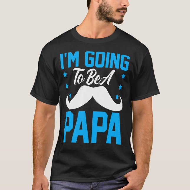 Jag ska bli en Pappa Mustache T Shirt (Framsida)