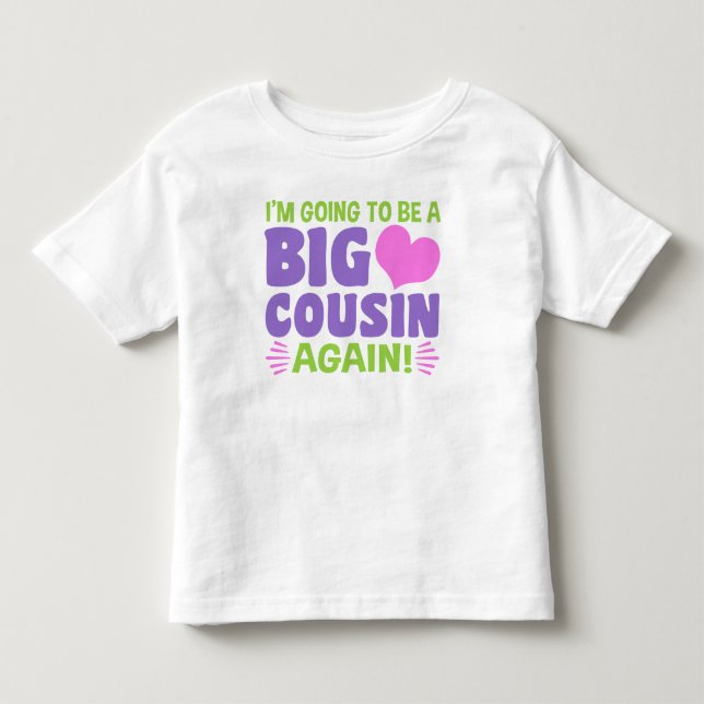 Jag ska bli en stor kusin igen tee shirt (Framsida)