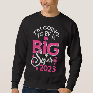 Jag ska bli en stor syster 2023-Gravid Lång Ärmad Tröja