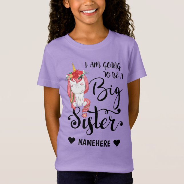 Jag ska bli en stor syster t shirt (Framsida)