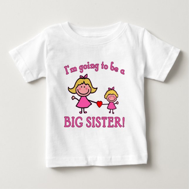 Jag ska bli en stor syster Tshirt Tee (Framsida)