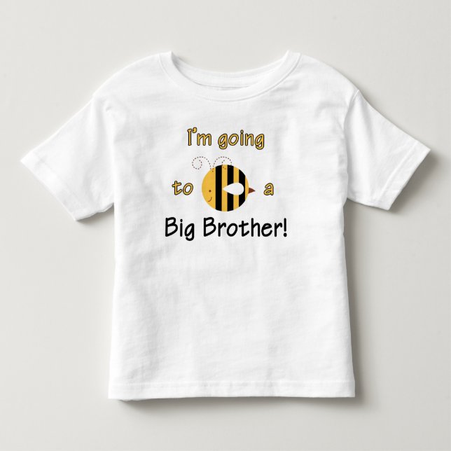 Jag ska bli en storebror - Cute Bee Design Tee (Framsida)