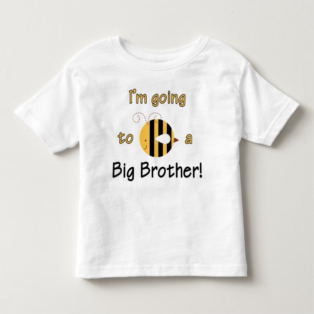 Jag ska bli en storebror - Cute Bee Design Tee Shirt (Framsida)