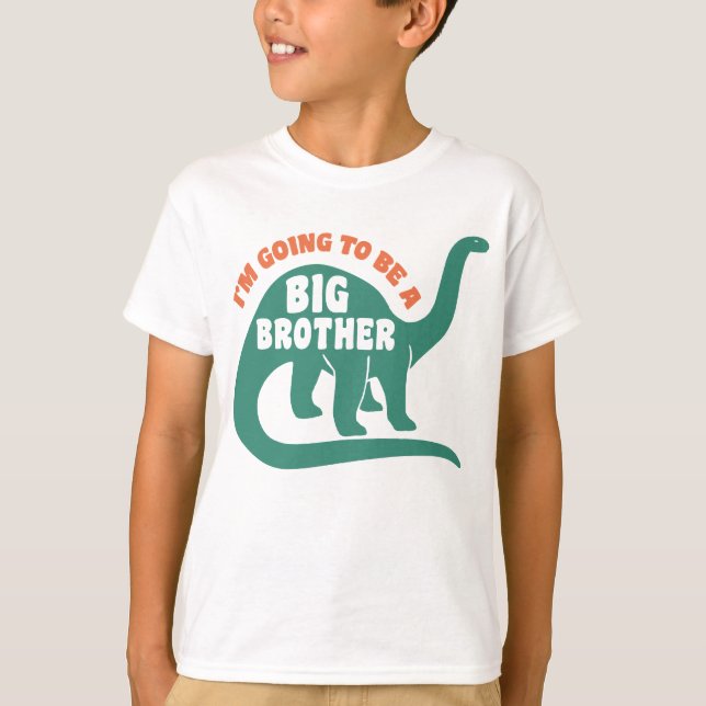 Jag ska bli en storebror Dinosaur T-shirt (Framsida)